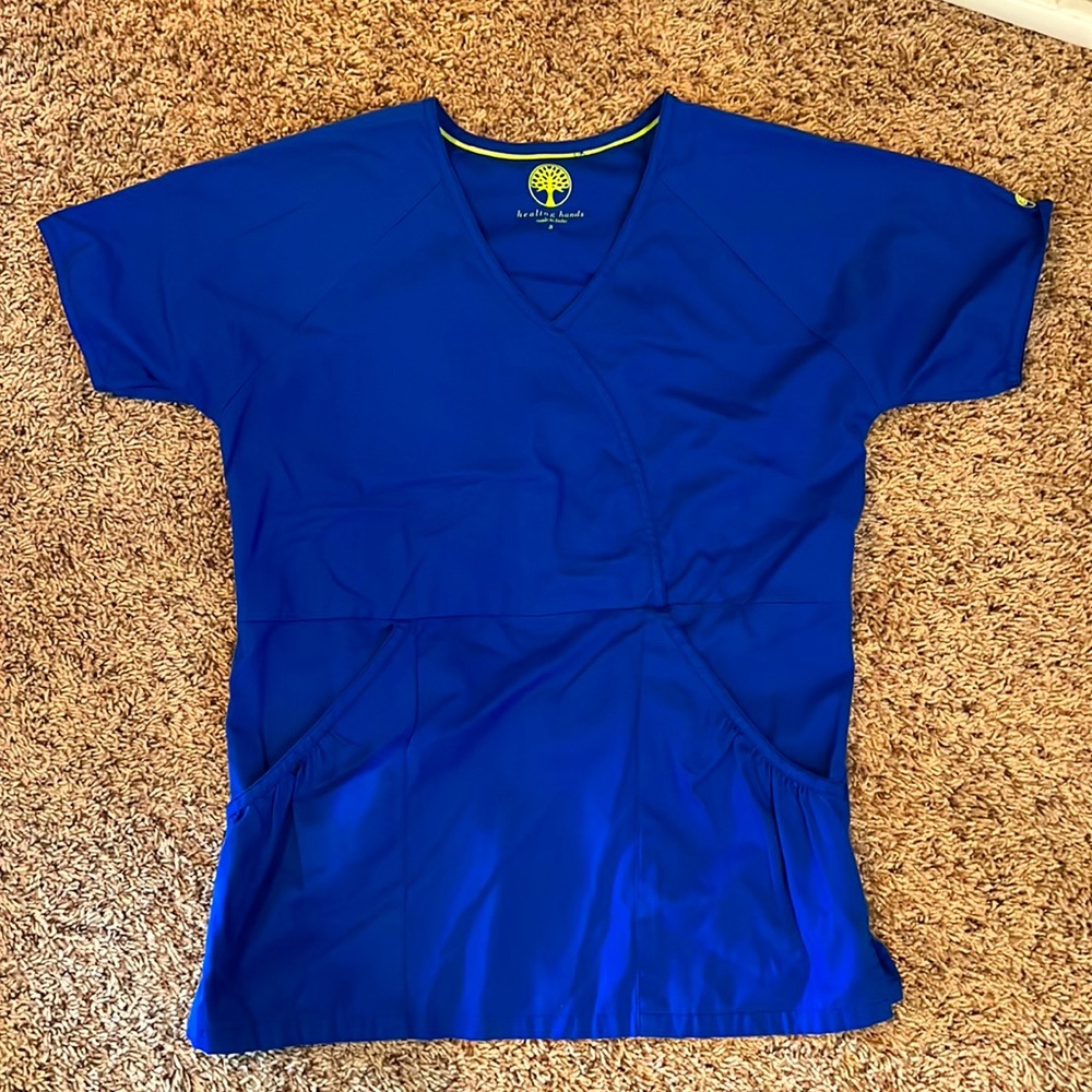 Healing Hands royal blue scrub